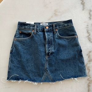 AGOLDE quinn high rise denim skirt